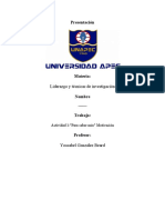 Actividad 1:"para Saber Más" Motivación UNAPEC