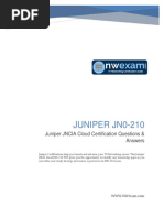 JUNIPER JN0-210: Juniper JNCIA Cloud Certification Questions & Answers