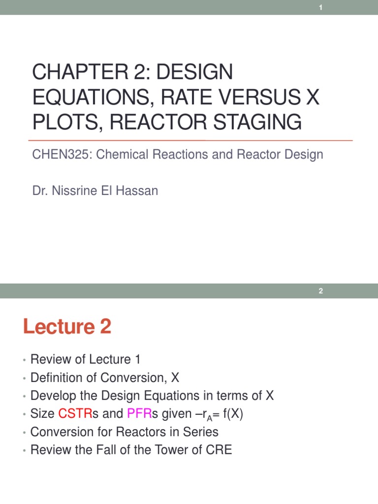 Reactor Design and Conversion Analysis | PDF | Chemical Reactor ...