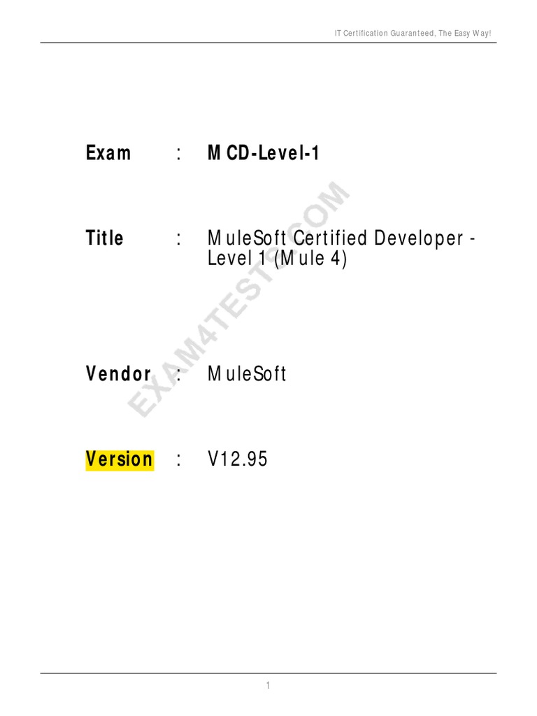 MCD-Level-1 Zertifikatsfragen