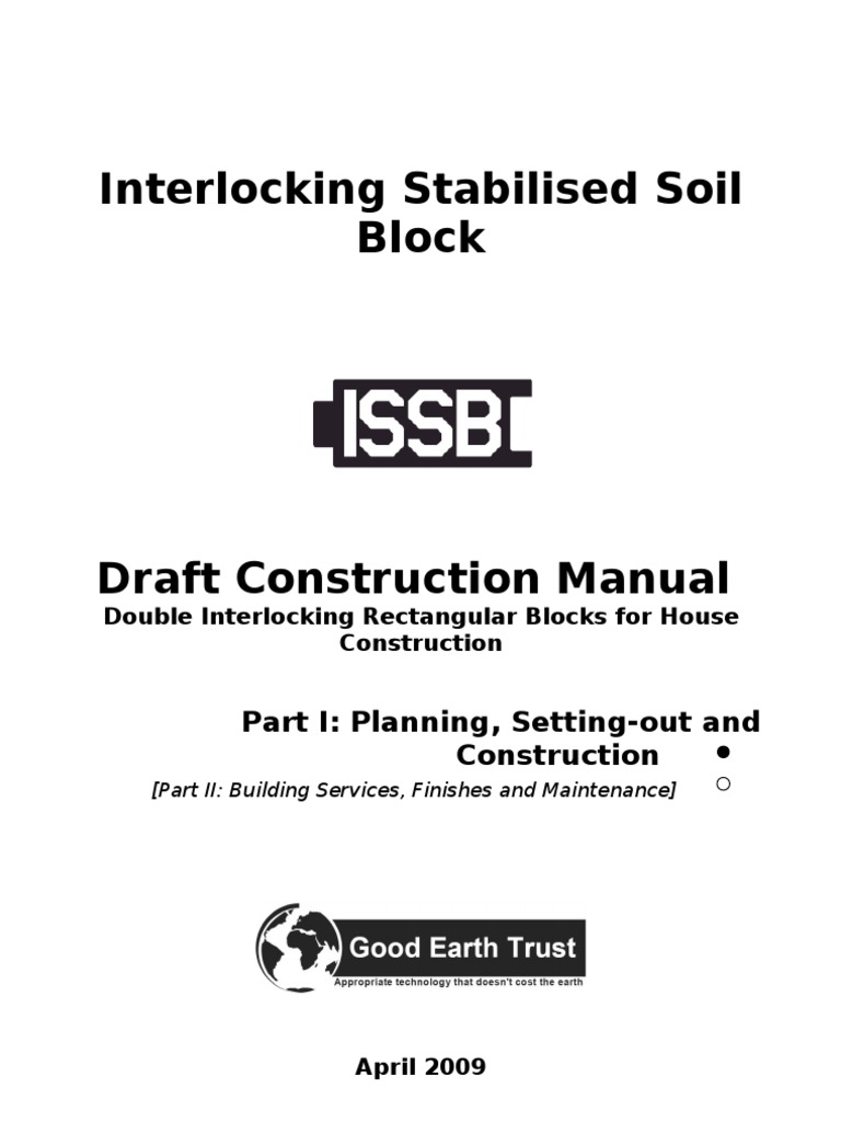 ISSB Construction Manual: Part I | PDF | Wall | Concrete