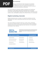 Digital Marketing Channels