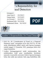 Auditor S Reponsibility For Fraud Detect