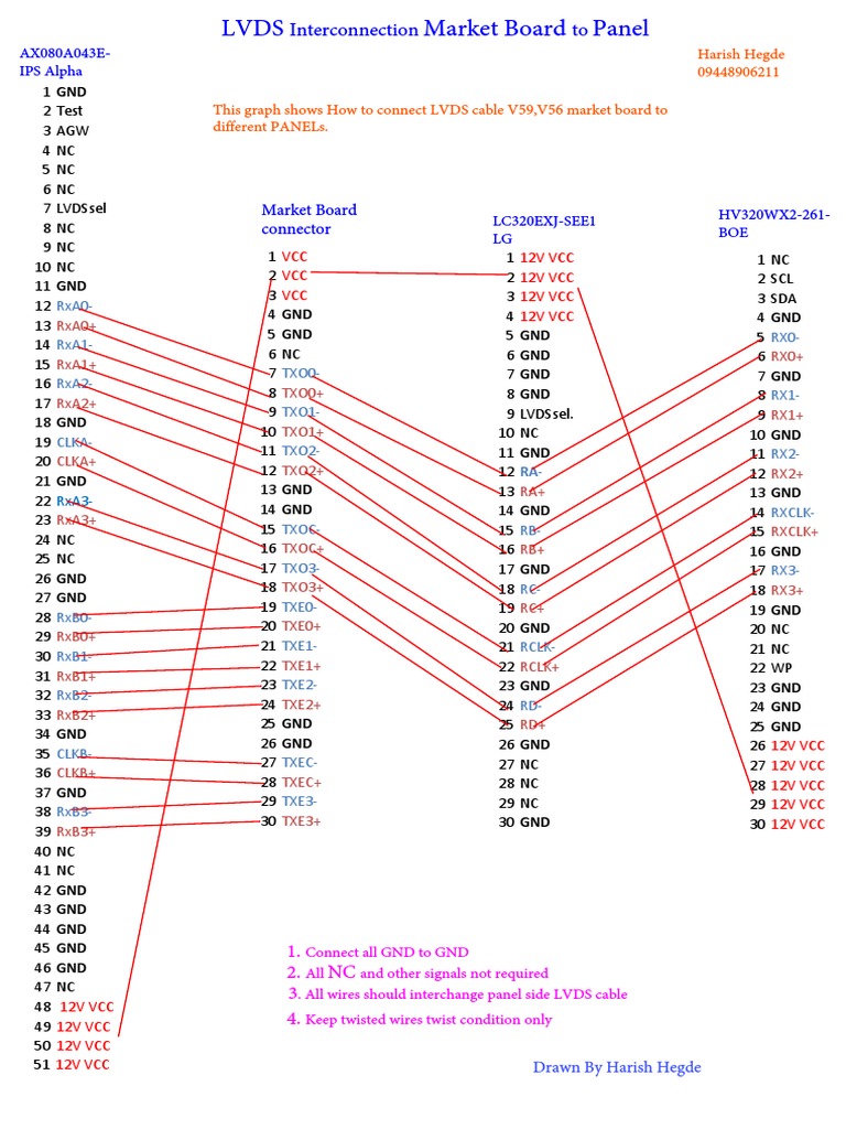 LVDS Pinout PDF, PDF, Electrical Equipment