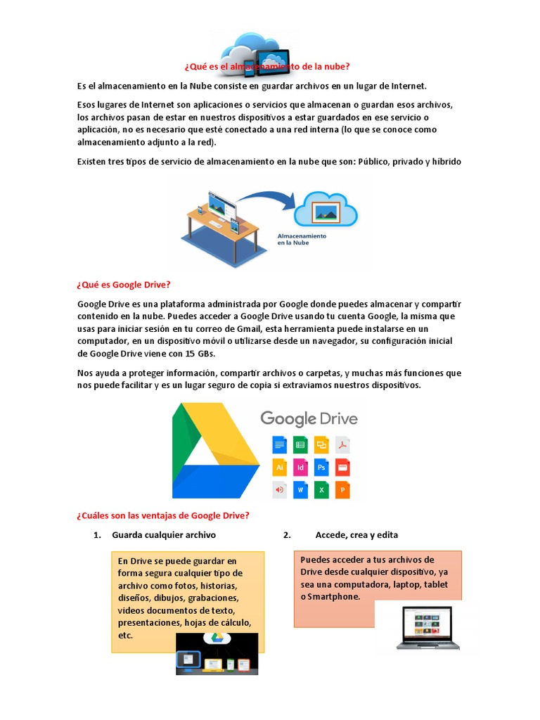 Almacenamiento en La Nube | PDF | Archivo de computadora | Computación ...