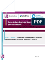 Apunte 1 - Una Mirada Filo-Ontogenetica Del Sistema - Nervioso - Sistemas - Instintivos - Emocional - y - Racional.