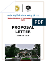 Proposal Letter: NIMBUS 2020