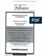 Ordenanza 336-2018-MDCH Tupa Chorrillos