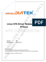 Mediatek Confidential: Linux STA Driver Release History RT5xxx
