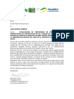 Carta para ALCALDE Proyecto findeter-MINISTERIO DE VIVIENDA BOSQUES DEL EDEN