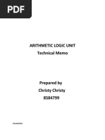 Arithmetic Logic Unit Technical Memo