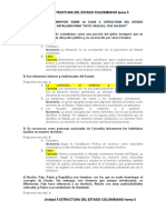 Informe ESTRUCTURA DEL ESTADO COLOMBIANO Tema 5