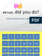 What Did You Do?: I Did Homework The English Class