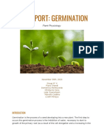 Lab Report: Germination: Plant Physiology