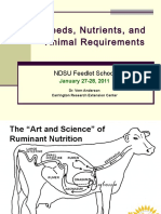Feeds, Nutrients, and Animal Requirements: NDSU Feedlot School