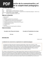 29 - 8 La Destitución de La Comunicación y El Agotamiento de La Subjetividad Pedagógica. Cristina Corea PDF