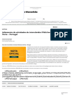 Adiamento de Atividades Do Intercâmbio IFMA - Instituto Politécnico Do Porto - Portugal - IFMA - IFMA