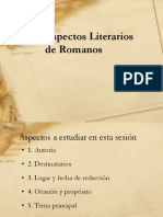 ASPECTO LITERARIO DE ROMANOS