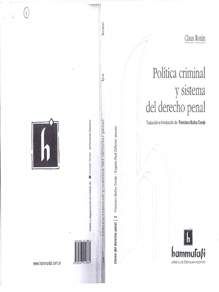 Claus Roxin - Política Criminal y Sistema Del Derecho Penal | PDF