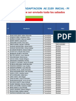 Reporte de adaptación AE 2109 inicial