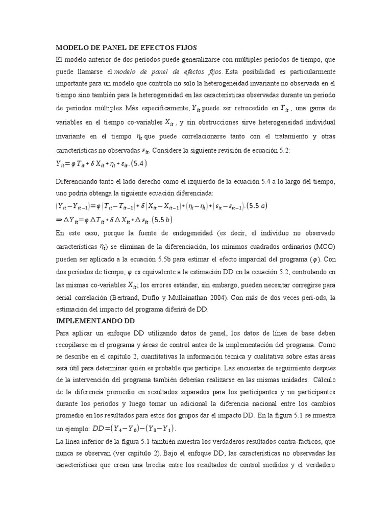 Modelo de Panel de Efectos Fijos | PDF | Parcialidad | Macroeconómica