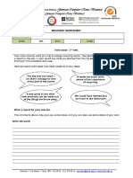 Student S Name Grade Date Score: Write 100 Words