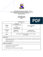 Plano de Aula - Antropologia Contemporânea