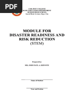 Module For Disaster Readiness and Risk Reduction: (STEM)