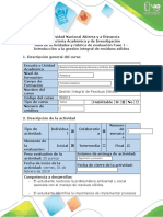 Guía de actividades y rúbrica de evaluación - Fase 1 - Introducción a la gestión integral de residuos sólidos