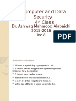 Computer and Data Security 4 Class: Dr. Ashwaq Mahmood Alabaichi 2015-2016 Lec.8