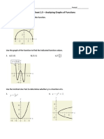 Worksheet 1.5 - Analyzing Graphs of Functions: Find The Domain and The Range of The Function