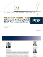 SOLD! Four Companies Who Just Did - August M&A Flash Report
