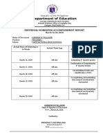 Department of Education: Individual Workweek Accomplishment Report
