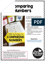 Comparing Numbers: in This Pack, You'll Find
