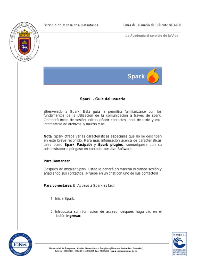 Spark User Guide Descargar gratis PDF Chat en linea Point and Click