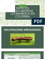 Animales Descubiertos en Colombia