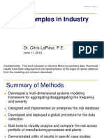 Qra Examples in Industry: Dr. Chris Lafleur, P.E