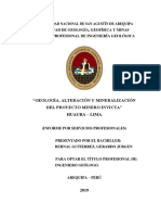 Geología, Alteración y Mineralización Del Proyecto Minero Invicta PDF