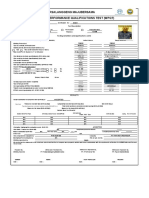 Pt. Prakarsalanggeng Majubersama Welder Performance Qualifications Test (WPQT)