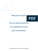 E Manual de Usuario Plataforma ZOOM ESTUDIANTES