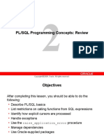 PL/SQL Programming Concepts: Review