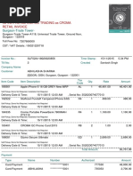 Retail Invoice Infiniti Retail Limited Trading As Croma: Gurgaon-Trade Tower