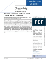 Role of Physical Therapists in The Management of Individuals at Risk For or Diagnosed With Venous Thromboembolism - Evidence-Based Clinical Practice Guideline