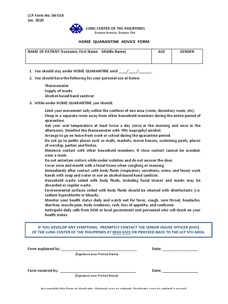 Home Quarantine Guidelines | PDF | Disinfectant | Clinical Medicine