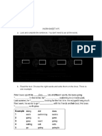 Worksheet N°5: A. Look and Complete The Sentences. You Don't Need To Use All The Words