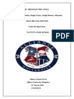 Topic: Piezoelectric Cells: Under The Supervision