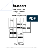 7400 Series UPS Single Module and 1+1 Configuration: User Manual