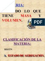 MATERIA Sustancias Puras y Mezclas