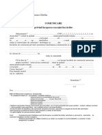 Comunicare Privind Inceperea Executiei Lucrarilor PDF