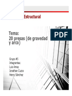 Presas de gravedad y arco